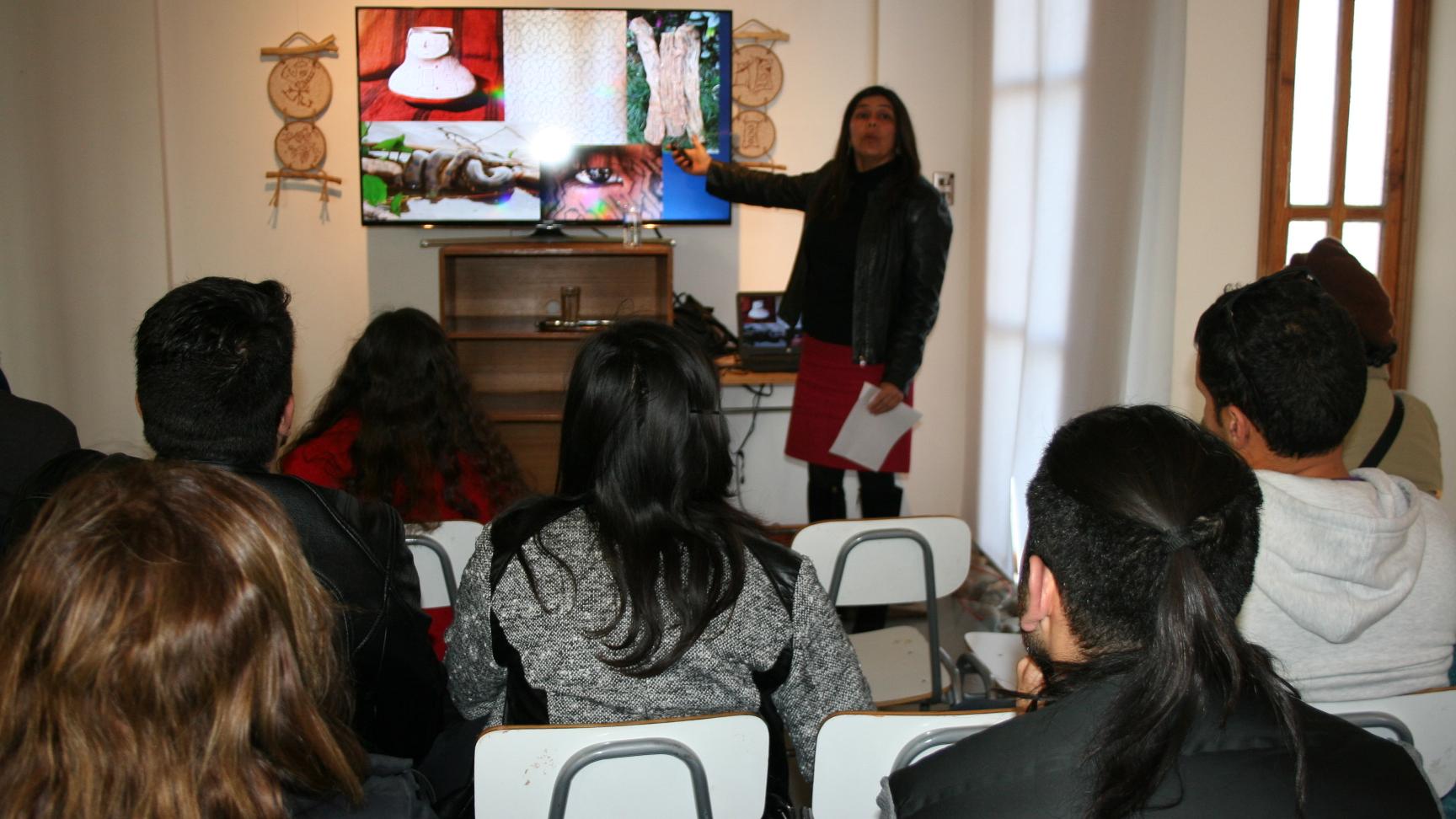 Paola Gonzalez, en su exposición realizada en el museo