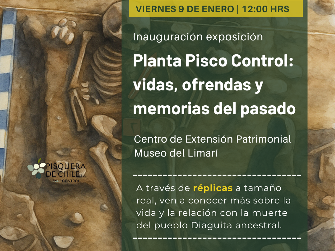 La muestra destaca el sitio arqueológico Plata Pisco Control