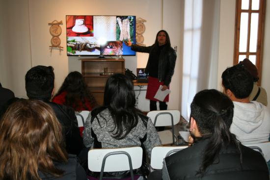 Paola Gonzalez, en su exposición realizada en el museo
