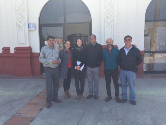 En segundo lugar (de izquierda a derecha) la Seremi de las Artes, Cultura y Patrimonio, Isabel Correa Geraldo junto a parte del equipo del Museo del Limarí.